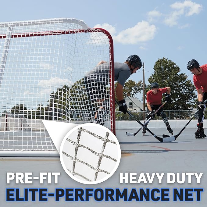 Franklin Sports Street Hockey Goal - Official Regulation Steel Hockey Net - Street Hockey Goal Set-StrideForce Fitness