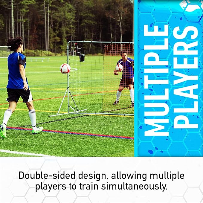 Franklin Sports Soccer Rebounder - Tournament Steel Rebounding Net - Perfect for Backyard Practice and Training - 12' x 6' & 6' x 4'-StrideForce Fitness