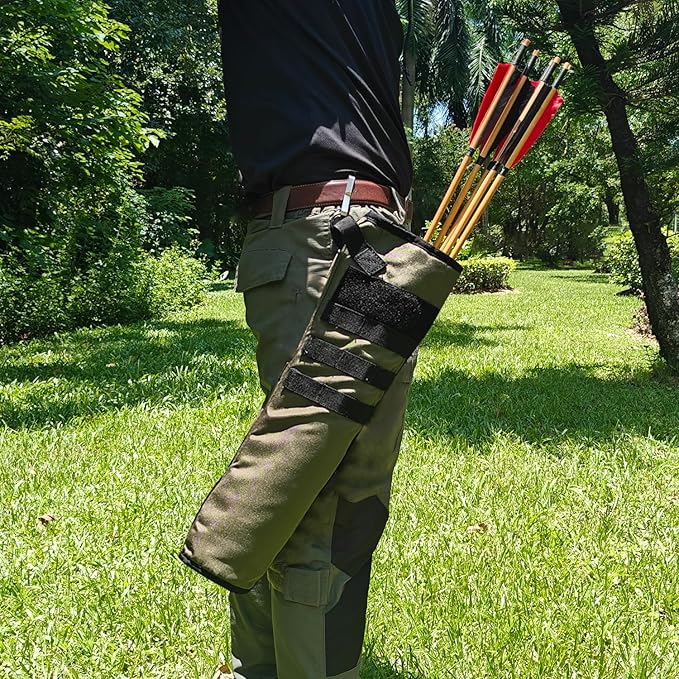 KRATARC Archery Lightweight Back Arrow Quiver Dual Use Foldable Compact Hip Arrows Bag with Molle System Hanged for Target Shooting-StrideForce Fitness