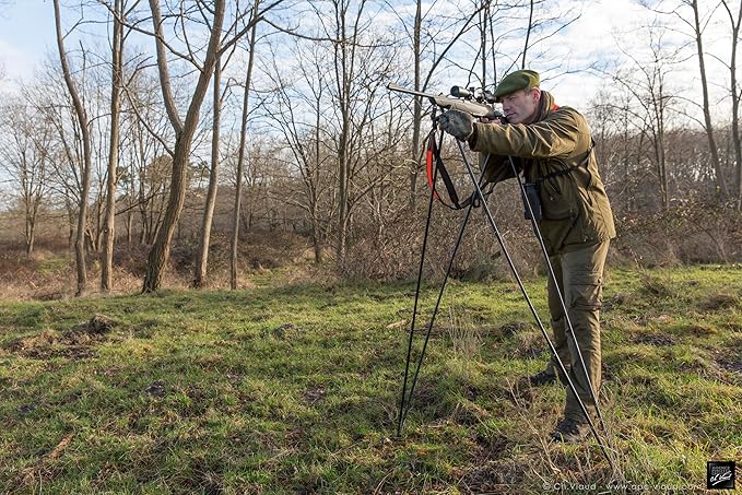 Mountain Shooting Stick – Adjustable, Lightweight Rifle Shooting Gear, fits Heights 51" to 78", Perfect for Standing, Kneeling, Slope Shots, and Ideal for air Travel.-StrideForce Fitness