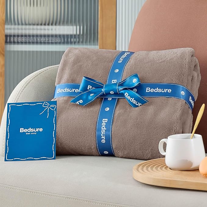 Bedsure Fleece King Size Blankets for Bed Mocha Brown - Soft Lightweight Plush Cozy Fuzzy Luxury Microfiber, 108x90 inches-StrideForce Fitness