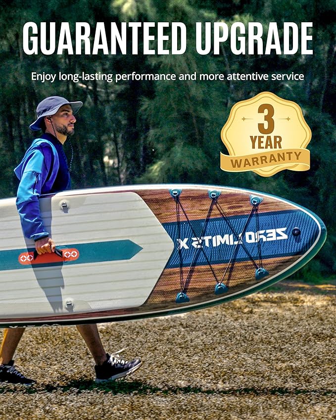 ZLX Inflatable Stand Up Paddle Board, 10'6" SUP Non-Slip Stable Deck Pad, Unique Center Fin, Premium Accessories, Portable Paddleboard for Adults, Beginners, All Skill Levels-StrideForce Fitness
