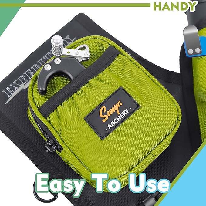 SUNYA Archery Hip Quiver for Arrows. Includes 3 Tubes Arrow Holder, Accessories Pockets and Waist Belt. Fit for Compound and Recurve Bow Practice.-StrideForce Fitness