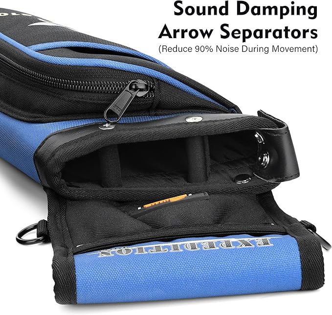 SUNYA X510 Field & Competition Hip Arrow Quiver | 3-Slot Noise-Free Archery Quiver with Sturdy Storage System (42x18cm)-StrideForce Fitness