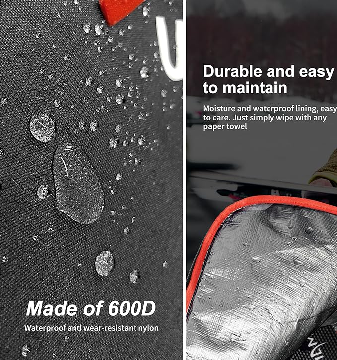 Unigear Ski Bag for Air Travel, 360° Fully Padded Protection, Water-Resistant and Durable up to 192cm for Snow Air Travel Transport-StrideForce Fitness