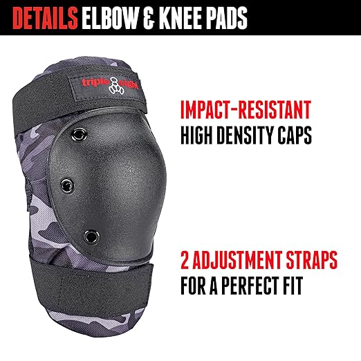 Triple Eight Saver Series 3-Pack Pad Set– Ideal for Skateboarding, In-line Skating, Roller Skating, and Biking-StrideForce Fitness