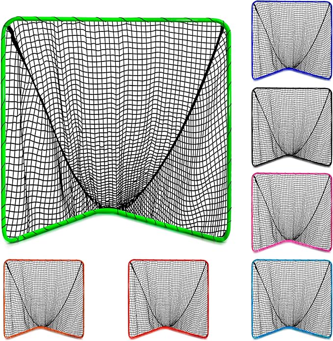 Velocity - Lacrosse Goal - Portable Steel Frame with Black Net, Perfect for Youth and Adult Training, Backyard Design-StrideForce Fitness