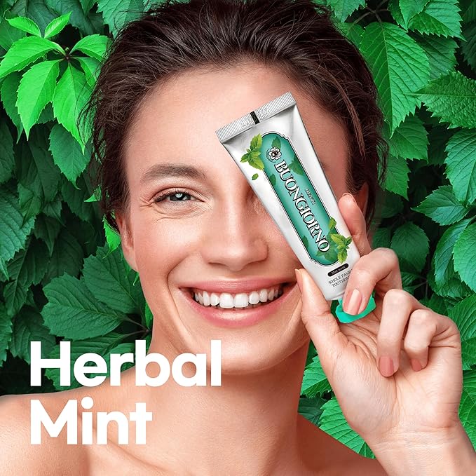 Original Toothpaste (Herbal Mint) – Bad Breath Eliminator for Halitosis & Morning Breath, Propolis, Natural Whitening(Baking Soda), Xylitol, SLS & Paraben Free (3.52fl oz / 100g)