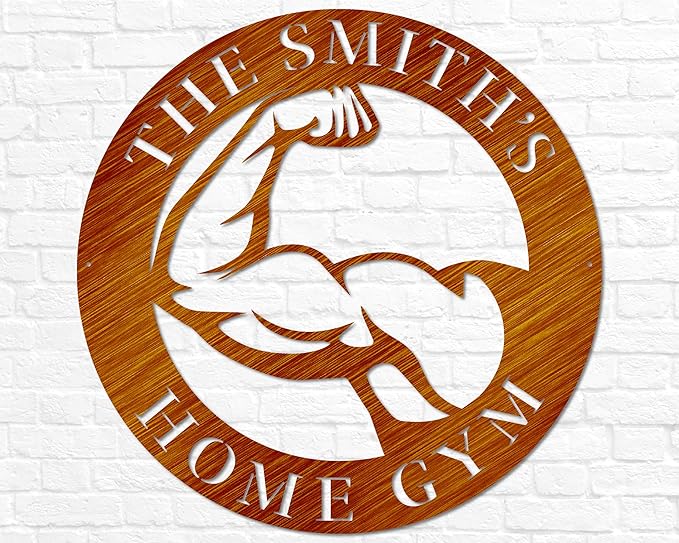 Metal Fitness Sign | Custom Home Gym Sign | Weightlifting Gift | Workout Room Decor | Gym Wall Art | Cross Fit Sign | Fitness Gift-StrideForce Fitness