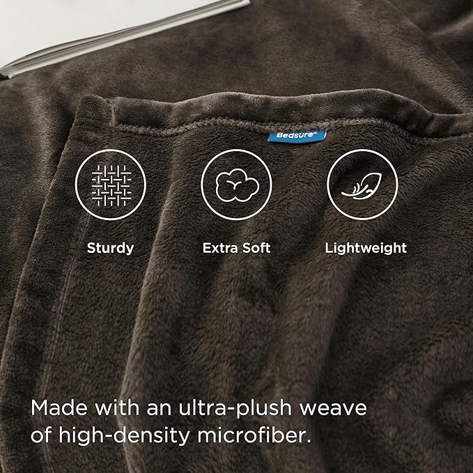 Bedsure Brown Fleece Blankets King Size - Bed Blanket Soft Lightweight Plush Cozy Fuzzy Luxury Microfiber, 108x90 inches-StrideForce Fitness