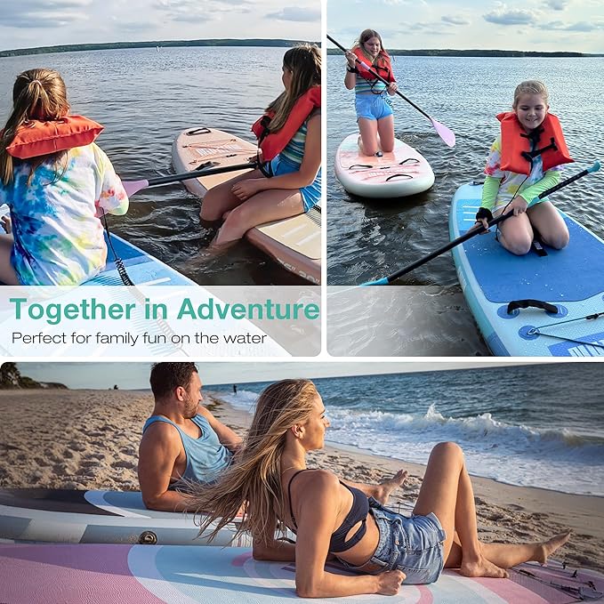 Niphean（Ultra-Light）Inflatable Paddle Board with (Beginner Friendly) StabilTrac Fin and Durable SUP Accessories, 10' Stand Up Paddle Boards for Adults & Youth, Versatile Yoga Paddle Board, Gift Ideas-StrideForce Fitness