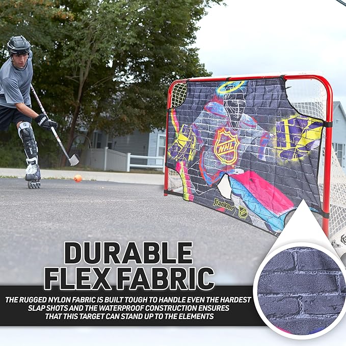 Franklin Sports NHL Street Hockey Goalie Shooting Target - Shooter Tutor Hockey Goal Practice Target - Street Hockey Net Goalie Target - Easy Attach Targe-StrideForce Fitness