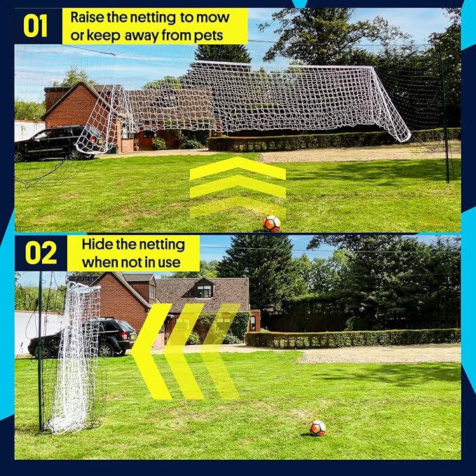 3-in-1 Soccer Training Rebounder & Goal Backstop Net - Soccer Goal for Volley, Passing, Solo Training - Outdoor Sports, Backyard Games-StrideForce Fitness