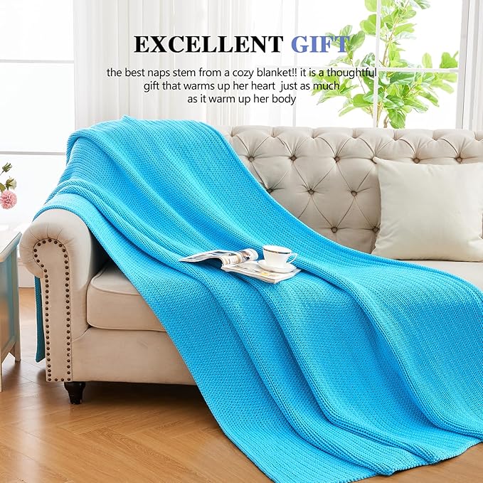 L'AGRATY Knitted Weighted Blanket - 48"x72" 15lbs Cooling Chunky Knit Heavy Blanket for Adults Braided Crochet Throw Thick Cable Yarn Knit Decorative No Beads Evenly Weighted Machine Washable-StrideForce Fitness