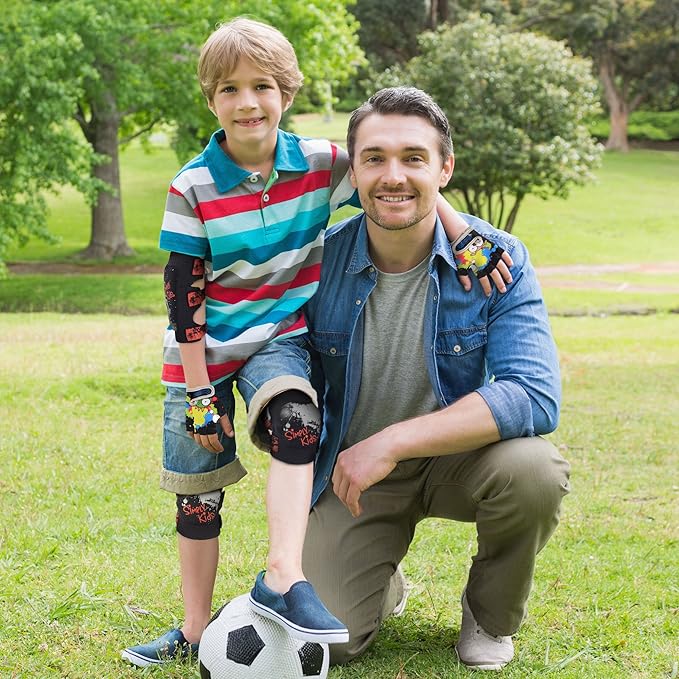 Soft-Style Kids Knee and Elbow Pads with Bike Gloves, Flexible Impact-Resistant Gear for Ages 2-11, Designed for Balance Bikes, Roller-Skating, and Skateboarding-StrideForce Fitness