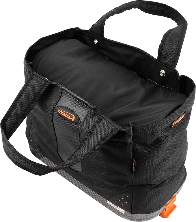 Ibera Bike Bag Insulated Cooler 16L - Clip-On Bike Rack Bag with Hard Base & Shoulder Straps - Fresh-Keeping & Reusable Grocery Bag - Bike Accessories for Adult Bikes - PAKRAK ONLY RACKS-StrideForce Fitness