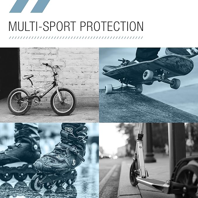 80SIX Triple Certified Multisport Helmet - Ideal for Bike, Scooter, Skateboard, Roller Skate and Inline Skate-StrideForce Fitness