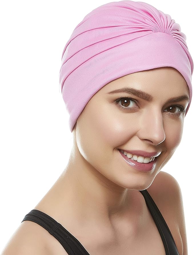 BEEMO Swim Caps for Women Swimming Turban Polyester Latex Lined Pleated for Ladies-StrideForce Fitness