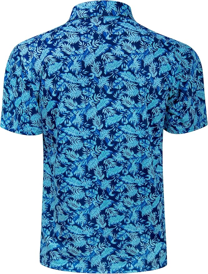 TAPULCO Mens Quick Dry Polo Shirts Camouflage Pattern Performance Athletic Lightweight Breathable Casual Golf Tshirts-StrideForce Fitness