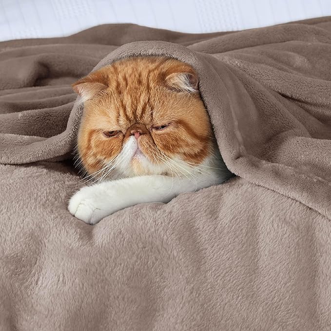 Bedsure Fleece King Size Blankets for Bed Mocha Brown - Soft Lightweight Plush Cozy Fuzzy Luxury Microfiber, 108x90 inches-StrideForce Fitness