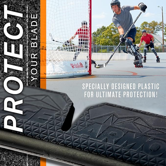 Franklin Sports Blade Protector - Hockey Stick Protection for Off Ice Practice and Training - Fits Most Stick Sizes - Edge Armor,Black-StrideForce Fitness