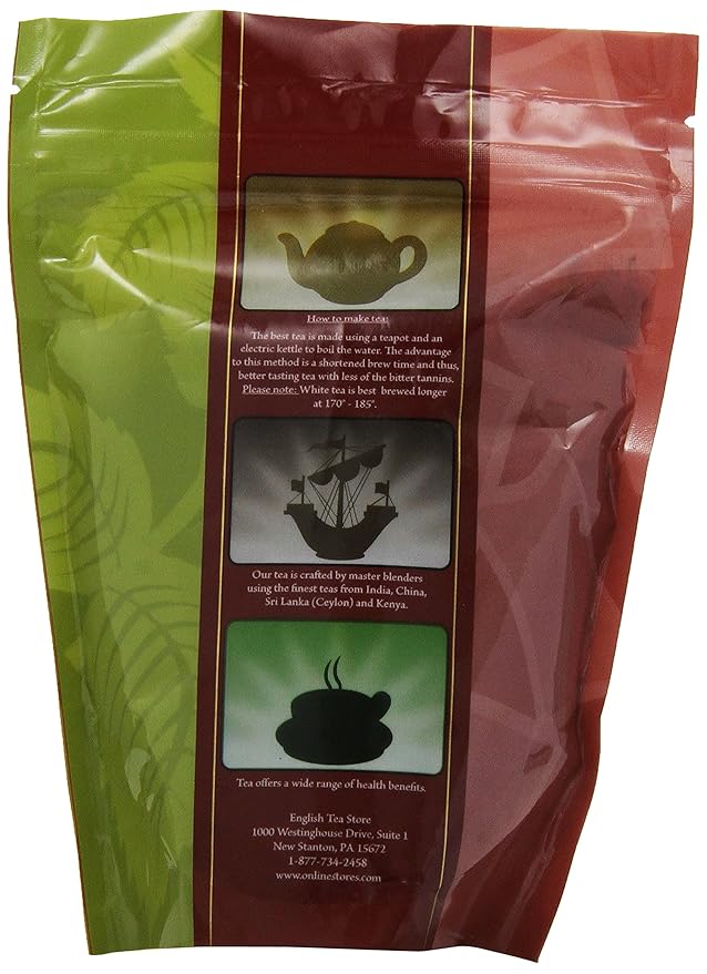 Organic English Breakfast Tea Loose Leaf | 4oz Pouch | Bold Bright Coppery Taste | Medium Caffeine | Sri Lanka China Tanzania Blend | Full Bodied Black Tea | English Tea Store-StrideForce Fitness