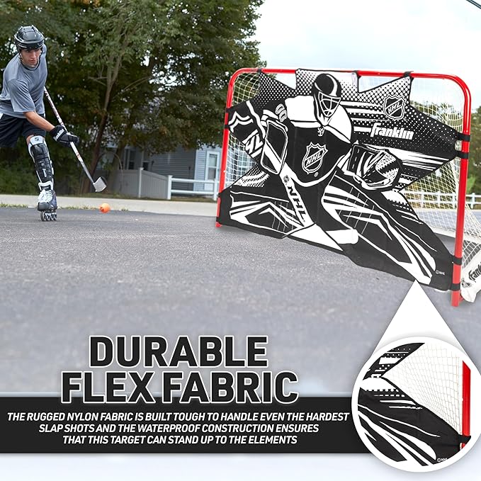 Franklin Sports NHL Street Hockey Goalie Shooting Target - Shooter Tutor Hockey Goal Practice Target - Street Hockey Net Goalie Target - Easy Attach Targe-StrideForce Fitness