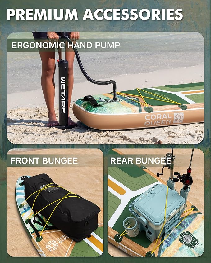 11'6"x35" Inflatable Paddle Board, 450lbs Extra Wide Stand Up Sup Board for Adults, Blow Up Paddleboard Kayak Non-Slip Stable Deck Boat for Yoga Fishing Surf-StrideForce Fitness