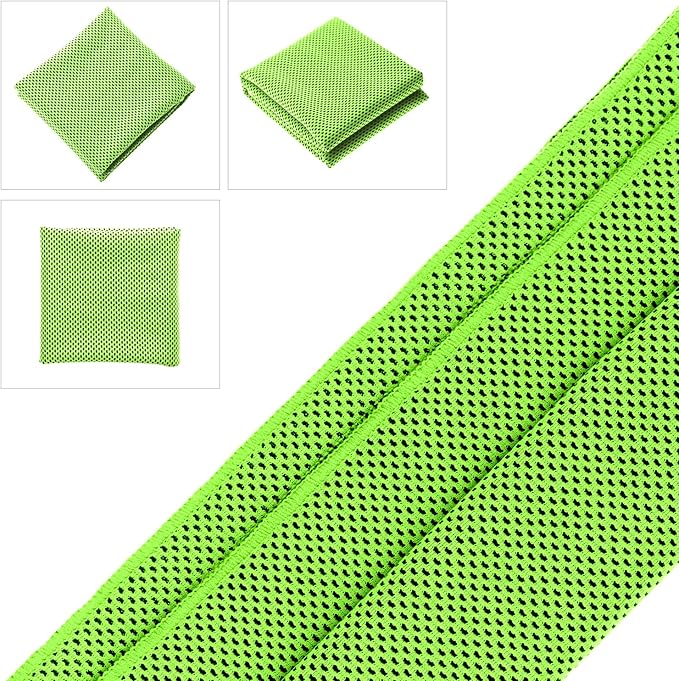 Biange Cooling Towel (Pack of 20, 40"x12") with Pouches for Sports, Workout, Fitness, Gym, Yoga, Golf, Pilates, Travel, Camping & More-StrideForce Fitness