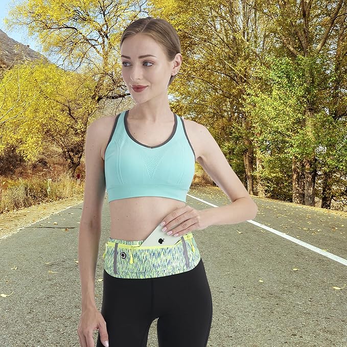 USHAKE Slim Running Belt, Workout Fanny Pack for Men Women,Exercise Waist Pack for Apple iPhone Holder, Runner Belt for Running Walking Cycling Camping Gym-StrideForce Fitness