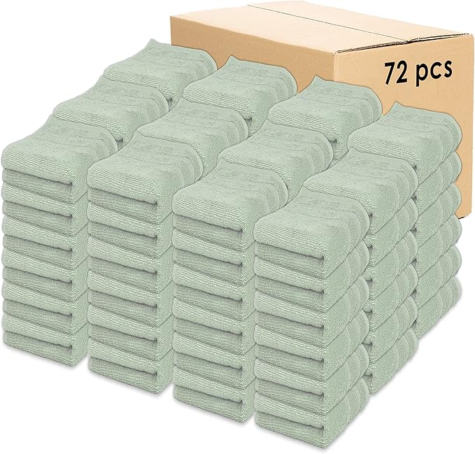 Kaufman - Premium Hand Towels Set for Bathroom, Spa, Gym, and Face Towel 100% Cotton Ring Spun, Ultra Soft Feel and Highly Absorbent Towels (SAGE Green, 72-PK)-StrideForce Fitness