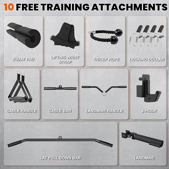 Wall Mounted Power Rack – 1600LB Capacity Compact Commercial Home Gym with Dual Cable Crossover, LAT Pulldown, Multi-Grip Pull-Up Bar & Landmine Attachment for Small Spaces, P67 Striker Red-StrideForce Fitness