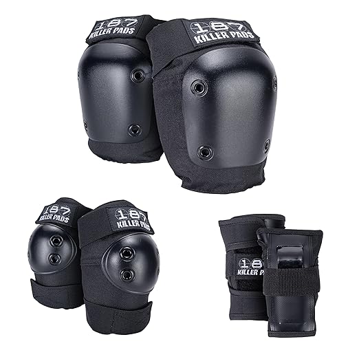 187 Killer Pads Six Pack Pad Set, Elbow Pads, Knee Pads, and Wrist Guards - Ideal for Skateboarding, Roller Skating, and Inline Skating-StrideForce Fitness