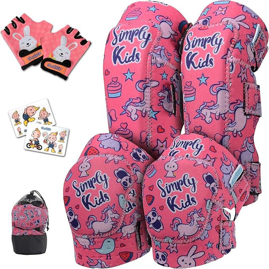 Soft-Style Kids Knee and Elbow Pads with Bike Gloves, Flexible Impact-Resistant Gear for Ages 2-11, Designed for Balance Bikes, Roller-Skating, and Skateboarding-StrideForce Fitness