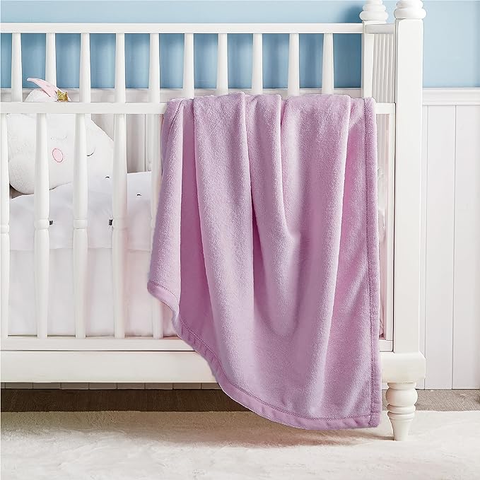 Bedsure Bedding Fleece Blanket for Girls and Boys - Soft Cozy Cute Small Throw Blankets for Travel, 43x55 Inches, Lilac-StrideForce Fitness