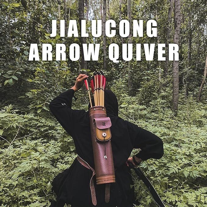 Arrow Quiver or Rustic Leather Quiver - Back Quiver for Arrows and Crossbow Quiver - Bow Quiver and Quiver for Compound Bow - Traditional Arrow Holder-StrideForce Fitness
