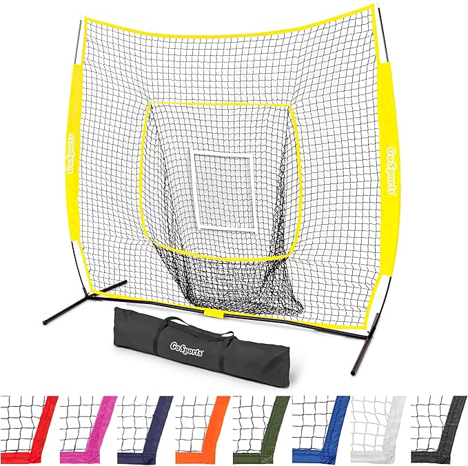 GoSportsGoSports Team Tone 7' x 7' Baseball & Softball Practice Hitting & Pitching Nets in Team Colors-StrideForce Fitness