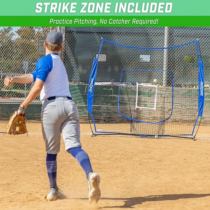 GoSportsGoSports Team Tone 7' x 7' Baseball & Softball Practice Hitting & Pitching Nets in Team Colors-StrideForce Fitness