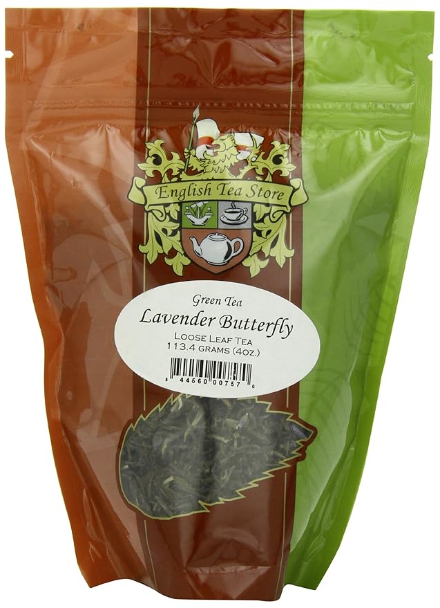 Lavender Butterfly Tea Pouches - 4oz | Loose Leaf Green Tea Blend with French Lavender | Relaxing Floral Herbal with Soothing Natural Green Tea Mix | Calming Loose Leaf-StrideForce Fitness