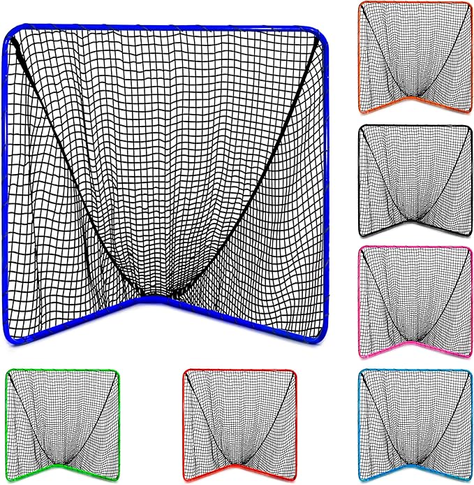 Velocity - Lacrosse Goal - Portable Steel Frame with Black Net, Perfect for Youth and Adult Training, Backyard Design-StrideForce Fitness