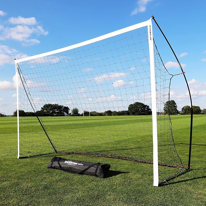 QUICKPLAY Kickster Soccer Goal Range – Ultra Portable | Quick and Easy Set Up | Includes Net and Carry Bag | Available in 7 Sizes | Backyard Soccer Net for Kids & Adults [Single Goal]-StrideForce Fitness