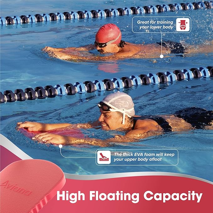 Kickboard Adult & Youth Swim Buoy Aid Leg Kick Exercise Training Float for Swimming Pool or Open Water Foam Equipment | High Buoyancy | Non-Slip | EVA Material & BPA Free-StrideForce Fitness