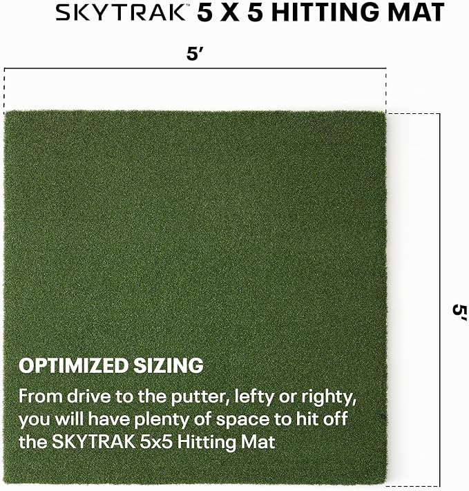 SkyTrak Golf Hitting Mat - 5' x 5' | Premium Feel, Realistic Turf, and Ultimate Stability-StrideForce Fitness