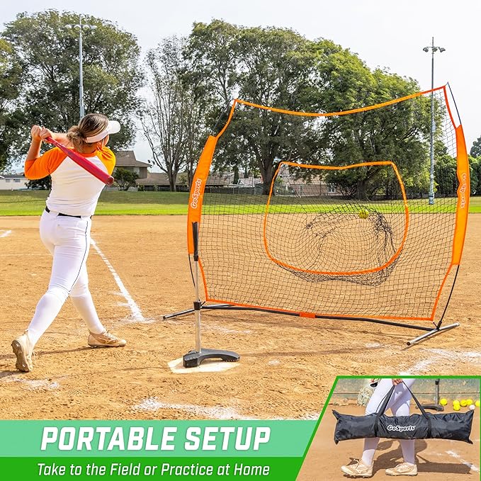 GoSportsGoSports Team Tone 7' x 7' Baseball & Softball Practice Hitting & Pitching Nets in Team Colors-StrideForce Fitness