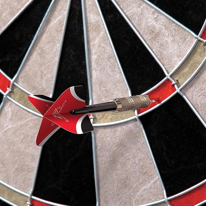EastPoint Sports Tournament Bristle Dartboard and Easy Hang Cabinet with Electronic Scoreboard and 6 Steel Tip Darts-StrideForce Fitness
