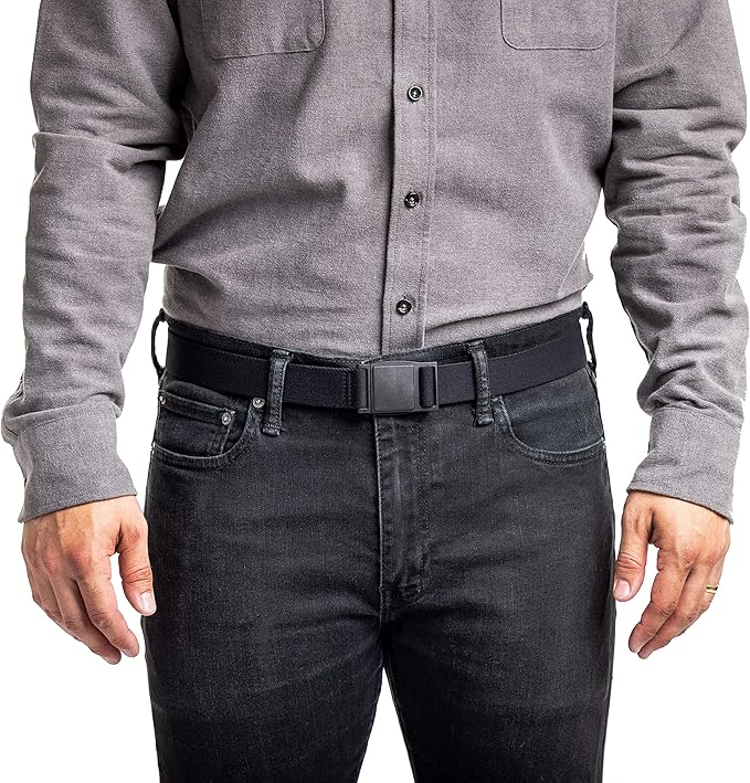 FLYT Solo Belt - Minimalist Web Nylon Belt with Quick-Release Magnetic Plastic Buckle, TSA Friendly-StrideForce Fitness