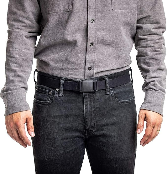 FLYT Solo Belt - Minimalist Web Nylon Belt with Quick-Release Magnetic Plastic Buckle, TSA Friendly-StrideForce Fitness