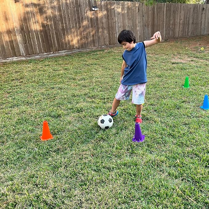 6, 9, 12, 18, 28 Inch Sports Training Traffic Cones - Durable Orange Cones for Soccer, Football, Basketball, Agility Drills, Parking, Safety, Road Use (Set of 12)-StrideForce Fitness