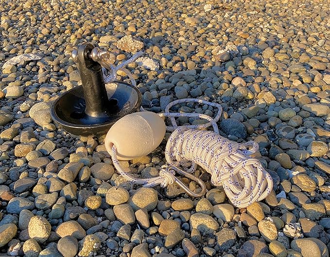 Newport Premium 10lb Mushroom Anchor Kit w/Bag, Rope, Buoy, & Stainless Hardware-StrideForce Fitness