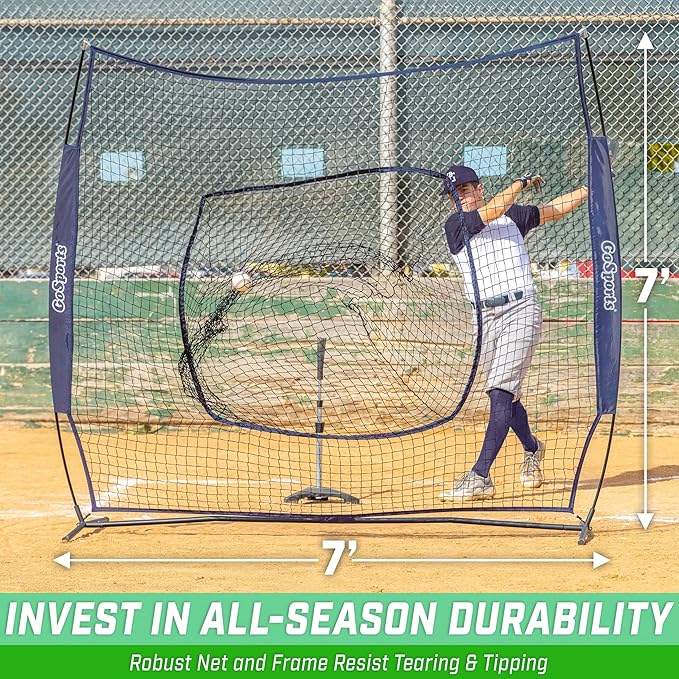 GoSportsGoSports Team Tone 7' x 7' Baseball & Softball Practice Hitting & Pitching Nets in Team Colors-StrideForce Fitness